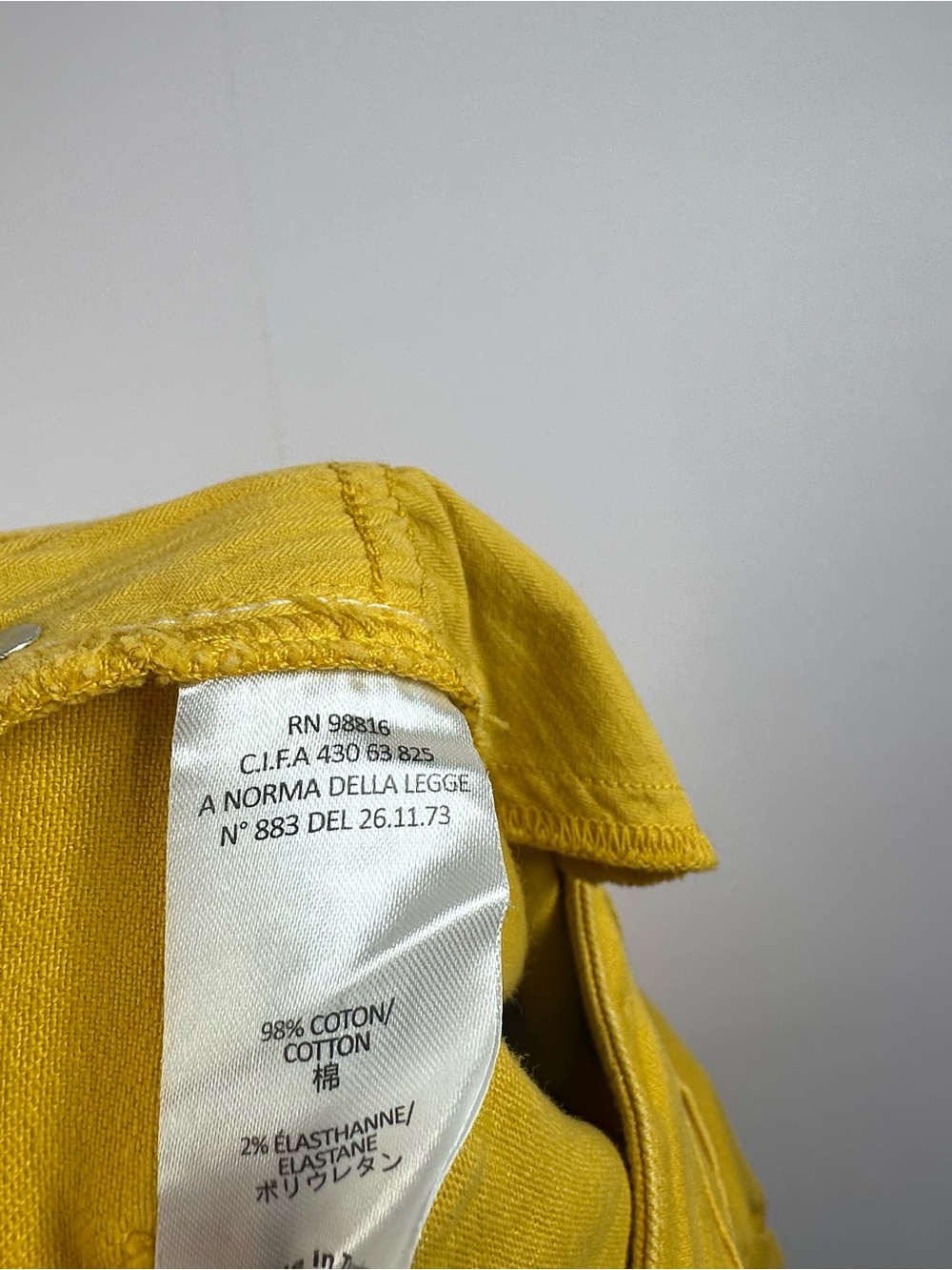 Cotelac Mustard Yellow Wide Leg Crop Jeans Womens Size 2 Raw Fray Hem Chic Denim - Picture 6 of 10